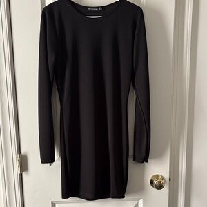 PrettyLittleThing Black Long Sleeve Dress